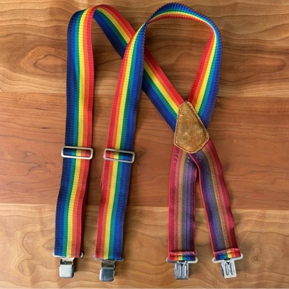 Vintage 70s/80s Rainbow Suspenders